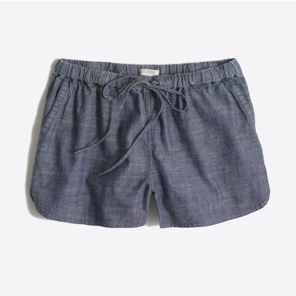J. Crew Pants - J.CREW Popular & Classic Chambray Tie Waist Shorts 3" Inseam